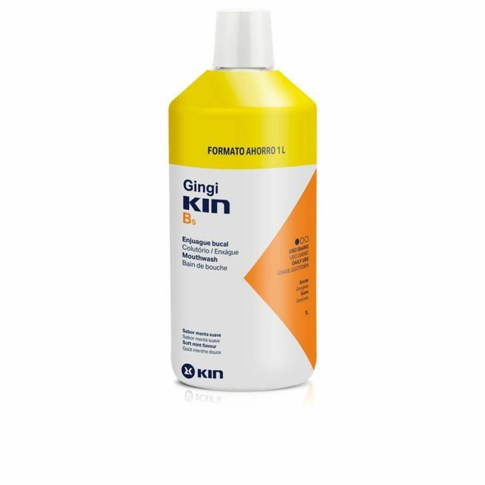 Kin GingiKIN B5 Enjuague Bucal 1000 ml | Control Biofilm Antiplaca, Fortalece Encías, Previene Caries con B5, B3 y Flúor.