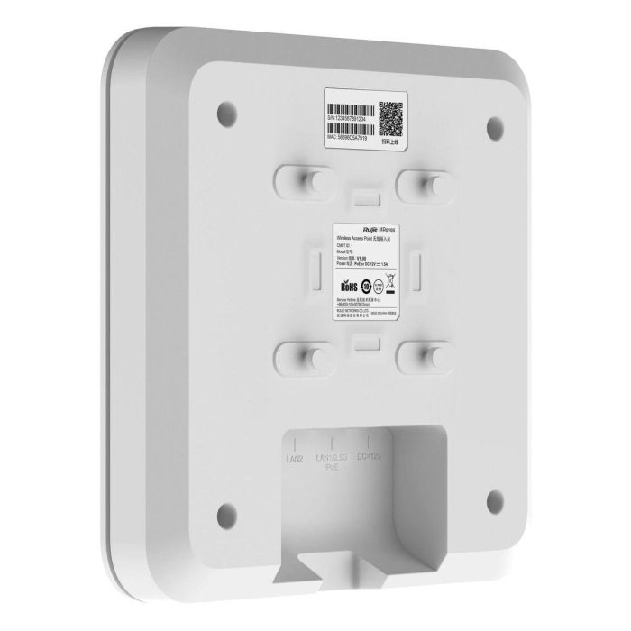 REYEE AX3200 Wi-Fi 6 Multi-Gigabit Ceiling Mount Indoor AP 1 2.5Gbps RJ45 port, 1 Gigabit RJ45 port 4 REYEE AX3200 Wi-Fi 6 Multi-Gigabit Ceiling Mount Indoor AP 1 2.5Gbps RJ45 port, 1 Gigabit RJ45 port 4