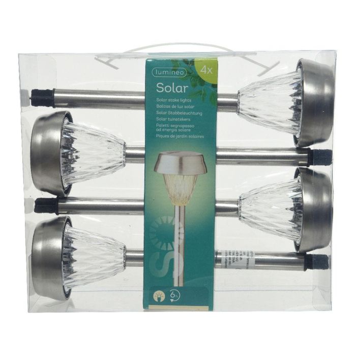 Lumineo Baliza inox luz cálida 24 x 8 cm, pack de 4 unidades 3