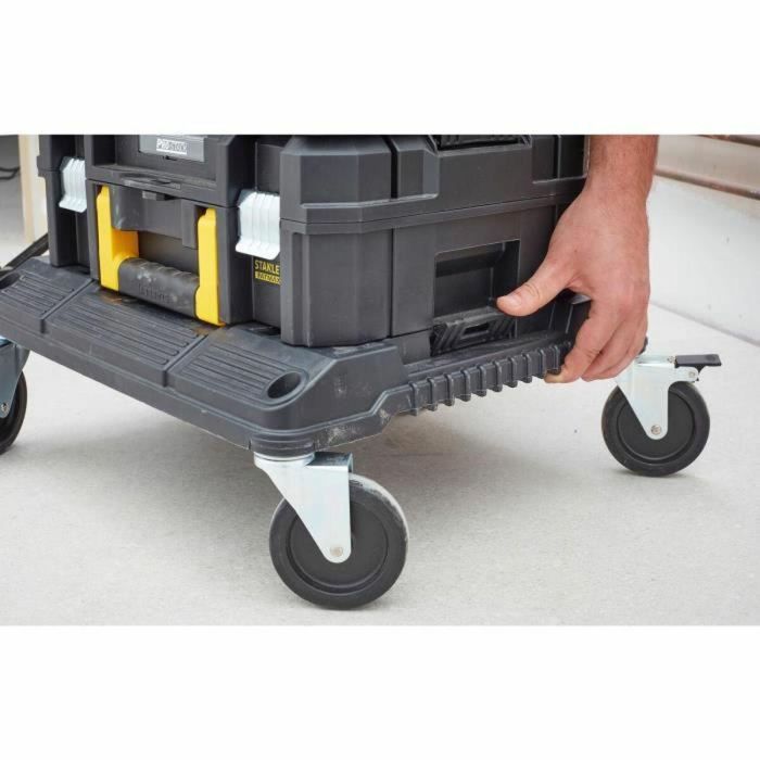 Stanley FMST1-71972 Módulo de Rodillos TSTAK FATMAX, 4 Ruedas 360° con Freno, Resina Resistente, Compatible PRO-STACK 10
