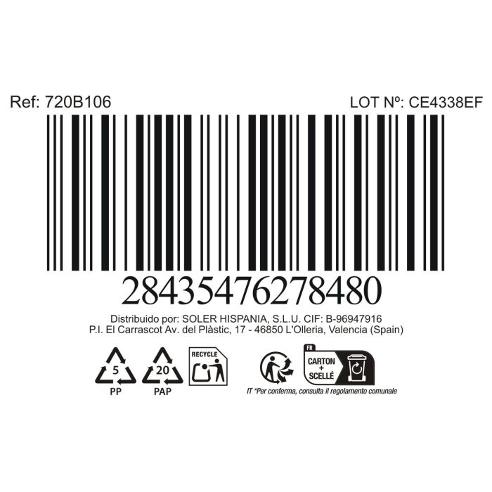 La Mediterranea Bandeja Redonda Chester Blue 24 cm x 2.5 cm (8 Unidades) 2