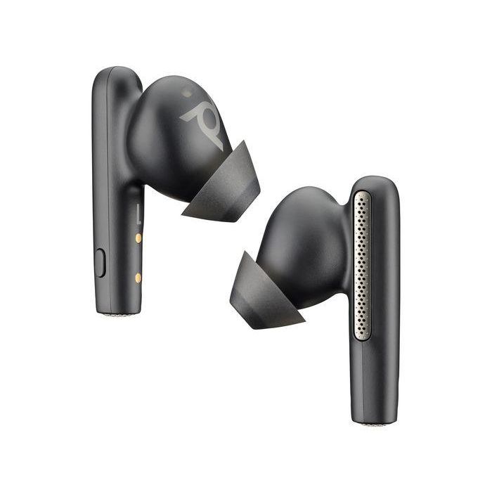 Poly Voyager Free 60+ UC Auriculares Carbon Black con ANC, 3 Micrófonos, Estuche Táctil y Adaptador USB-C BT700