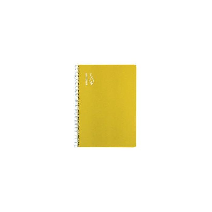 Bloc Escolofi Tapa Dura A4 80H Horizontal 70G C/Margen Amarillo 5 unidades