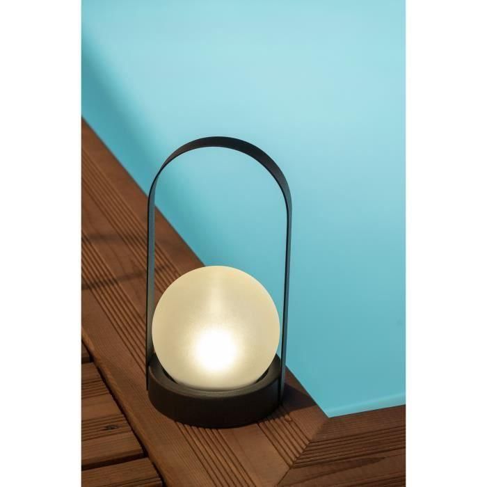 Galix Linterna Solar de Metal y Vidrio Bola de Cuentas para Jardín Exterior 10 Lúmenes LED Blanco Recargable, 8 Horas Autonomía Galix Linterna Solar de Metal y Vidrio Bola de Cuentas para Jardín Exterior 10 Lúmenes LED Blanco Recargable, 8 Horas Autonomía