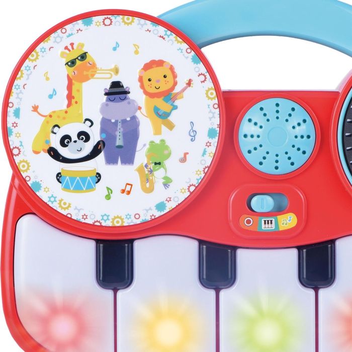 Tachan Piano Electrónico Interactivo DJ LML9870 para Niños con Plato de Mezclas, 9 Teclas, 3 Modos y Luces Disco, Juguete Musical desde 6 Meses 2 Tachan Piano Electrónico Interactivo DJ LML9870 para Niños con Plato de Mezclas, 9 Teclas, 3 Modos y Luces Disco, Juguete Musical desde 6 Meses 2
