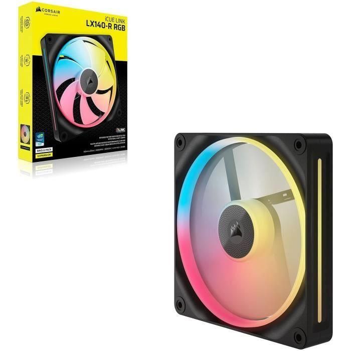 Corsair iCUE LINK LX140-R RGB Ventilador 14 cm Negro PWM 90 CFM CO-9051051-WW 1 Corsair iCUE LINK LX140-R RGB Ventilador 14 cm Negro PWM 90 CFM CO-9051051-WW 1