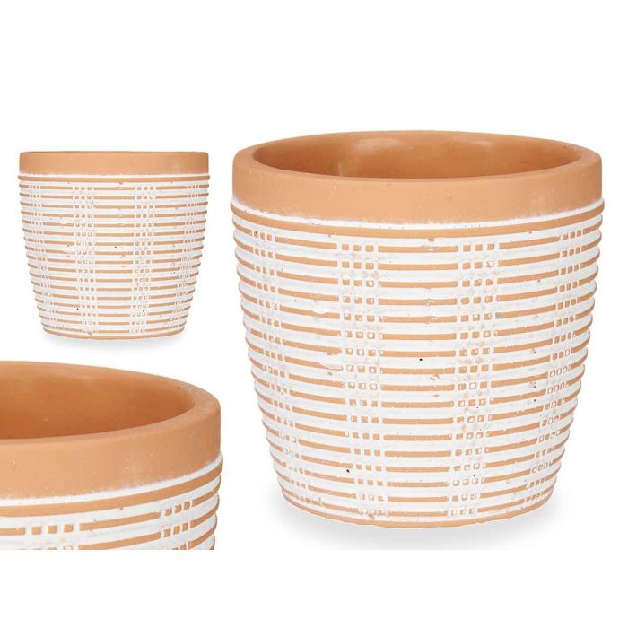 Maceta Terracota Rayada Redonda 13,5X13 Ibergarden (8 Unidades) Maceta Terracota Rayada Redonda 13,5X13 Ibergarden (8 Unidades)