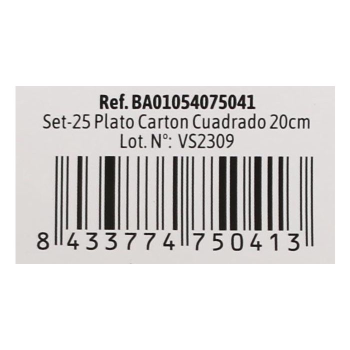 Set de 25 platos de cartón cuadrados larga vida de soja 20 cm Algon (36 Cajas) 5 Set de 25 platos de cartón cuadrados larga vida de soja 20 cm Algon (36 Cajas) 5
