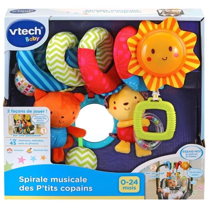Vtech Baby Espiral Musical Pequeños Amigos 522105, Juguete Musical para Cochecito o Silla de Coche, 0-24 Meses 3