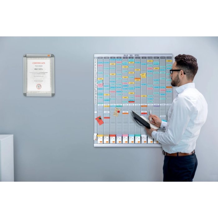 Nobo T-Card Ficha para Plannings de Cartulina 170 gr Color Verde Pack 100 Unidades 4