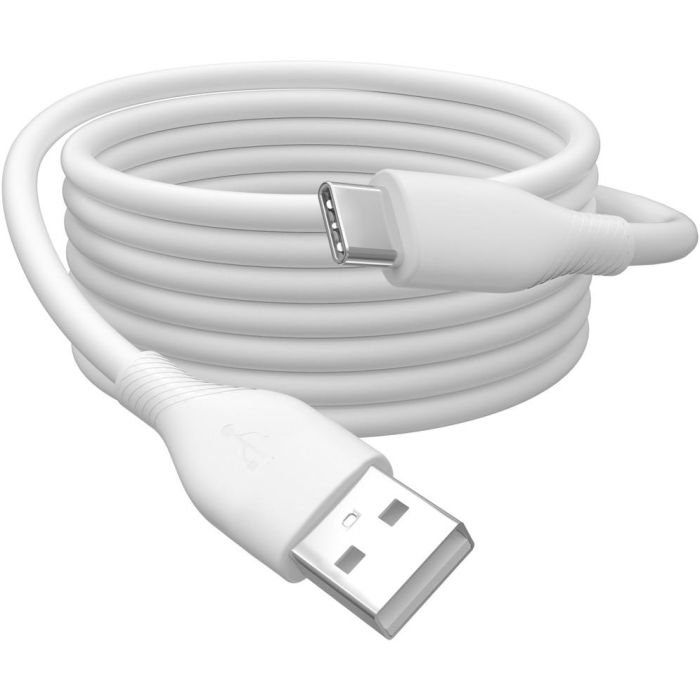 Digitus Cable USB 2.0 Tipo C a USB A de Silicona, 0.5m, Blanco 2