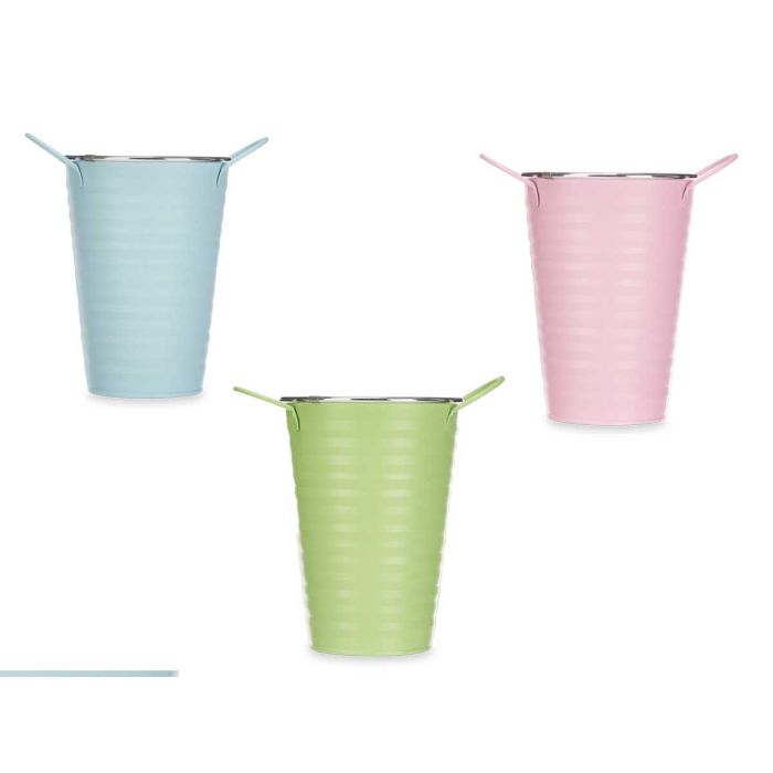 Cubo Alto Asas Zig Zag Filo Plata Surtidos Ibergarden 20X22CM (24 Unidades) 1 Cubo Alto Asas Zig Zag Filo Plata Surtidos Ibergarden 20X22CM (24 Unidades) 1