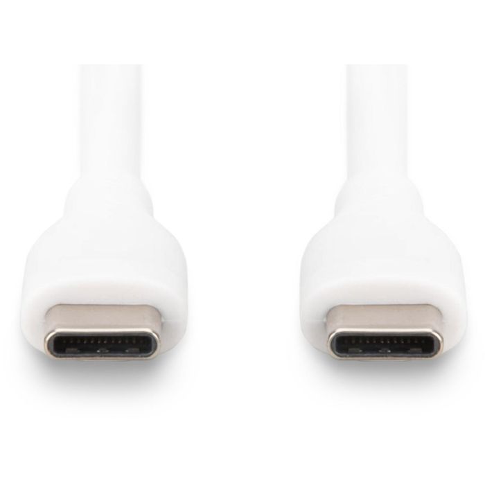 Digitus Cable USB 2.0 Tipo C a Tipo C de Silicona, Macho/Macho, 1m, Blanco 1