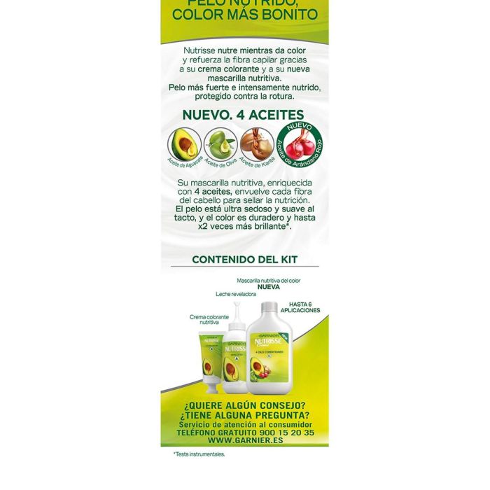 Garnier #4.26-violín Nutrisse Crème Coloración Permanente 100% Cobertura Canas, Nutritiva con 3 Aceites 3 Unidades 4