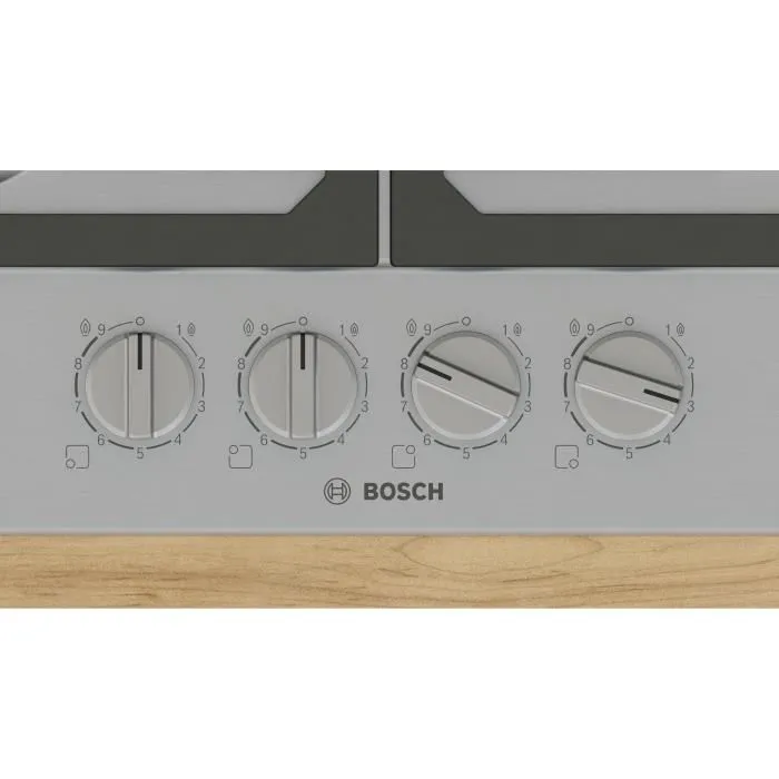Bosch PCP6A5I90 Placa de Gas Serie 6 4 fuegos Acero Inoxidable 52 x 58,2 x 4,5 cm 2