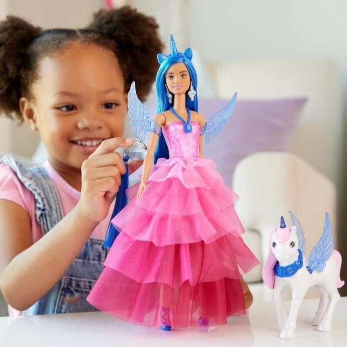 Barbie Hrr16 Muñeca Hadacornio Zafiro 65 Aniversario con Alas, Cuerno y Mascota 3 Barbie Hrr16 Muñeca Hadacornio Zafiro 65 Aniversario con Alas, Cuerno y Mascota 3