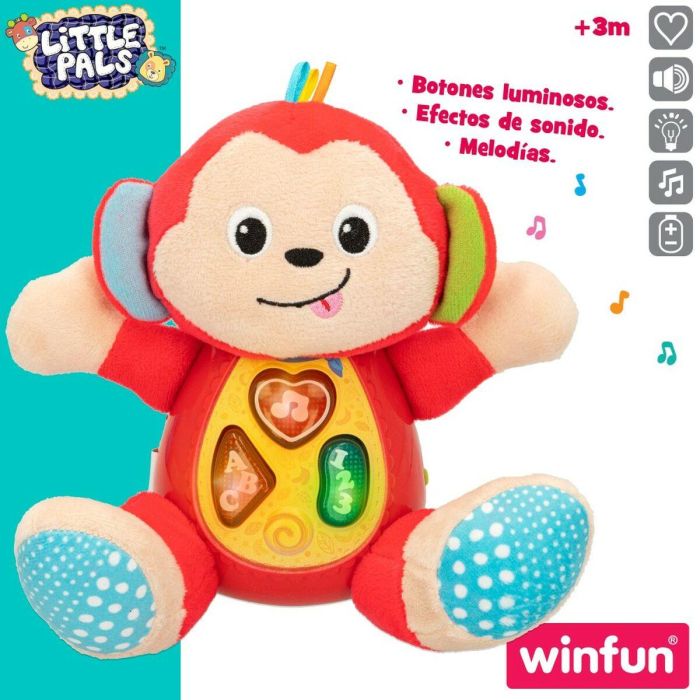 Peluche con Sonido Winfun Mono 18 x 20,5 x 12,5 cm (6 Unidades) 4