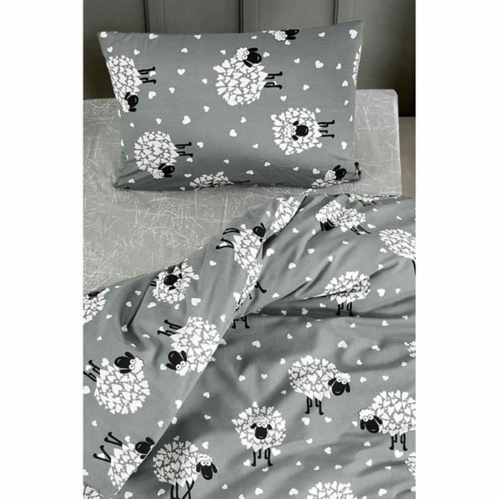 Juego de funda nórdica Gris Cama de 200 3 Piezas 1 Juego de funda nórdica Gris Cama de 200 3 Piezas 1