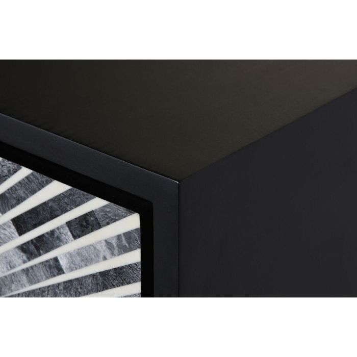 Aparador DKD Home Decor 160 x 40 x 80 cm Negro Gris Blanco Hueso Resina Madera MDF 8 Aparador DKD Home Decor 160 x 40 x 80 cm Negro Gris Blanco Hueso Resina Madera MDF 8