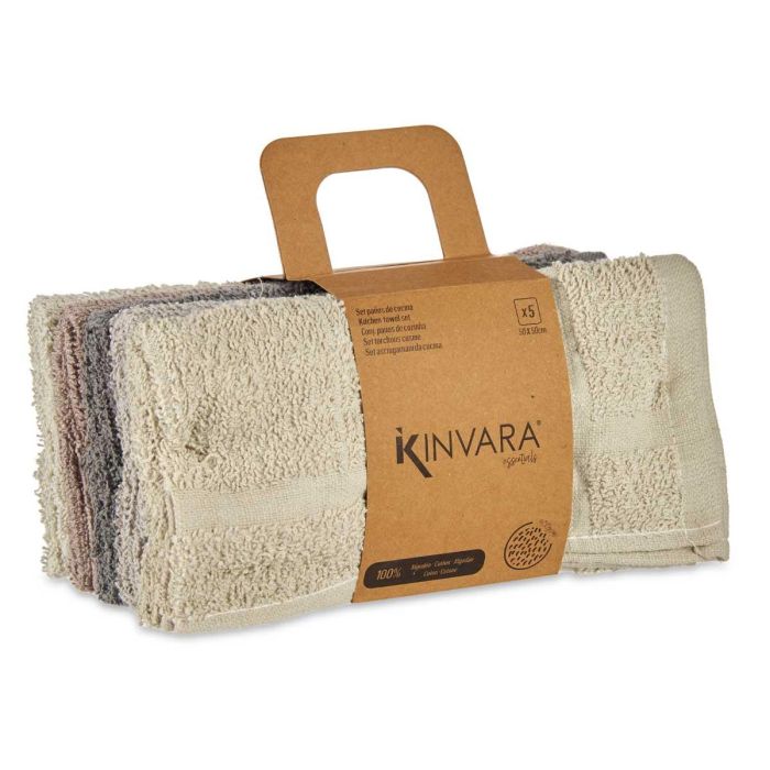 Set Paño Cocina Kinvara 5 piezas 400 gr, 27x20.5x113 cm, 100% algodón, varios colores (8 Unidades) 2 Set Paño Cocina Kinvara 5 piezas 400 gr, 27x20.5x113 cm, 100% algodón, varios colores (8 Unidades) 2