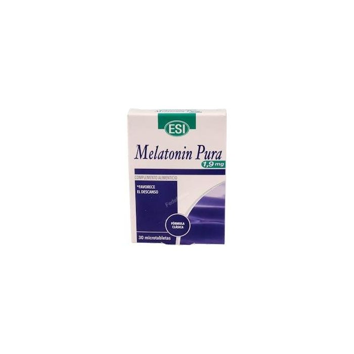 TREPATDIET-ESI Melatonin Pura 1,9mg 30 Microtabletas Vegan para Conciliar el Sueño Rápido y Mejorar el Descanso