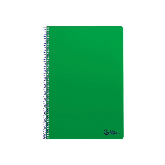 Liderpapel Cuaderno Espiral A4 Smart Tapa Blanda 80 Hojas 75gr Cuadro 4mm con Margen Color Verde 1