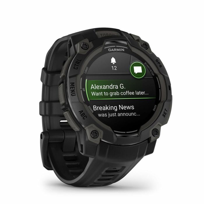 Garmin Instinct 3 Smartwatch AMOLED 1.2" Pantalla Táctil GPS Multibanda SatIQ 45 mm Resistente Monitor de Salud y Linterna Negro 18 Garmin Instinct 3 Smartwatch AMOLED 1.2" Pantalla Táctil GPS Multibanda SatIQ 45 mm Resistente Monitor de Salud y Linterna Negro 18