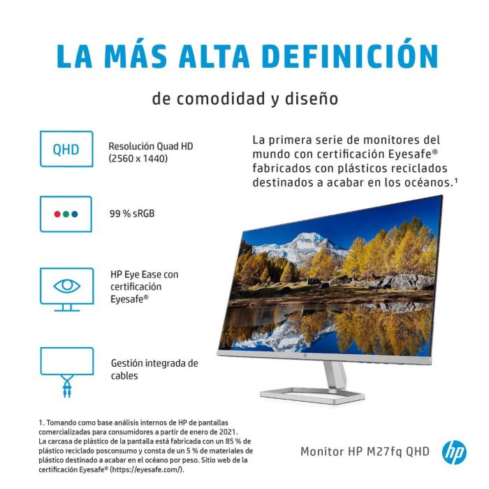 Monitor HP M27fq 27" LED IPS Flicker free 75 Hz 50-60 Hz 20 Monitor HP M27fq 27" LED IPS Flicker free 75 Hz 50-60 Hz 20