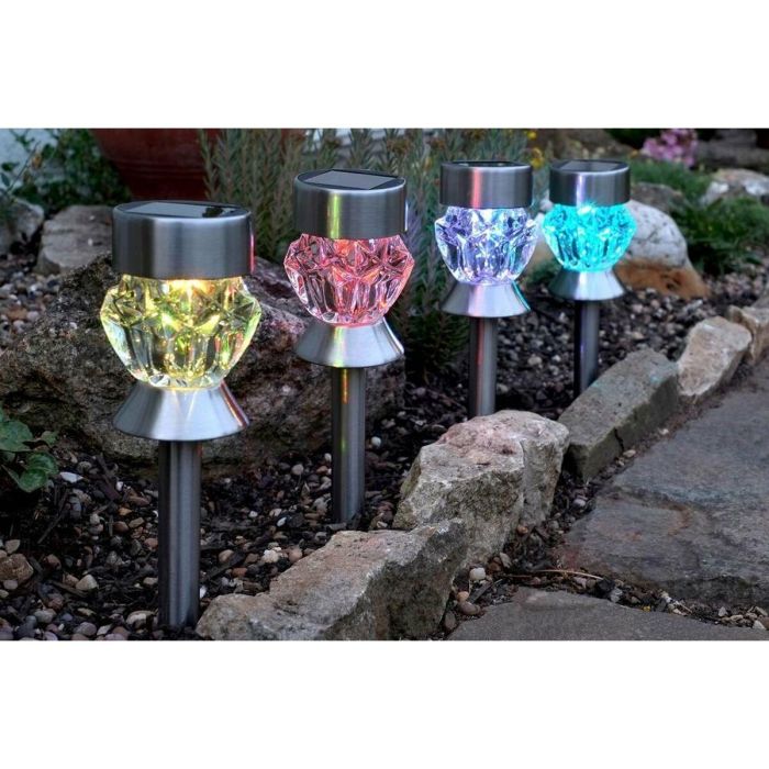 Etiqueta de vidrio de cristal o lámpara solar, conjunto de 4 1