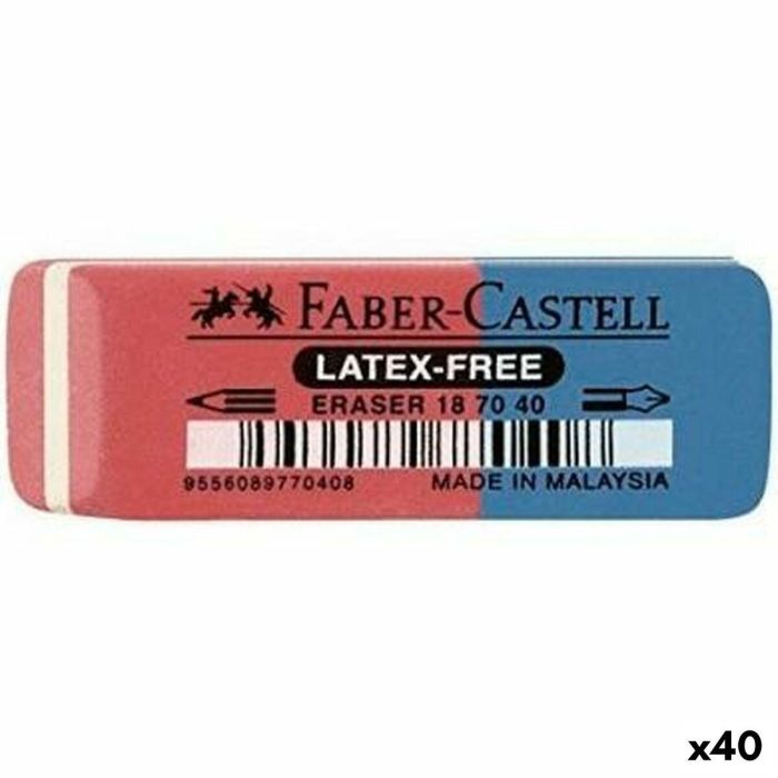 Goma de borrar Faber-Castell Azul Rojo (40 unidades) 0 Goma de borrar Faber-Castell Azul Rojo (40 unidades) 0