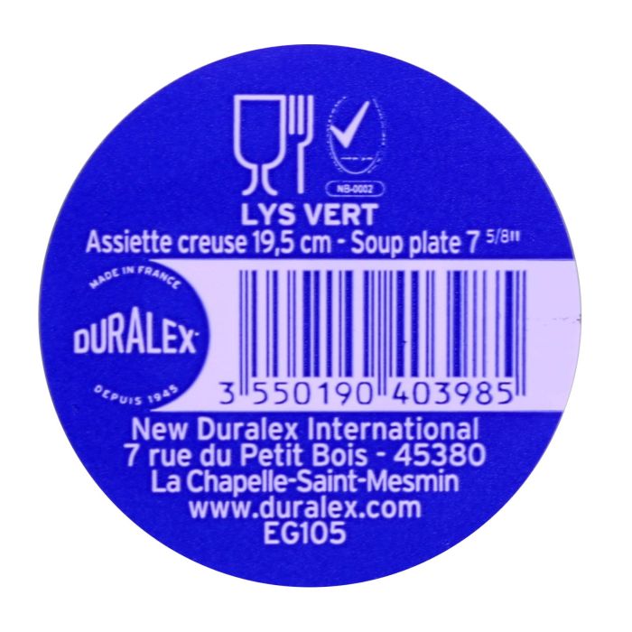 Duralex Plato Hondo Verde Lys Ø19.5 cm (24 Unidades) 4