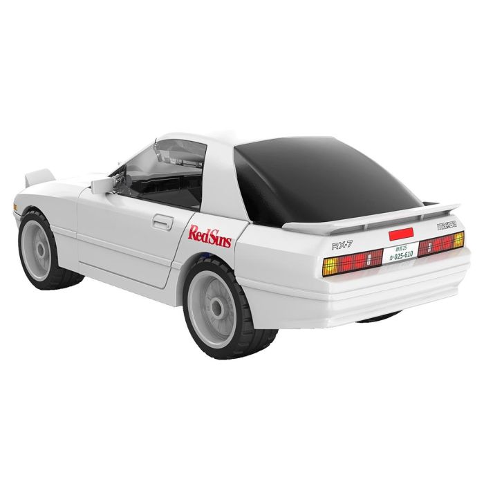 DEQUBE Mazda RX-7 FC Blanco 66 Pcs C55016W – Coche de juguete de construcción manual con licencia Initial D y Toyota para +8 años 2