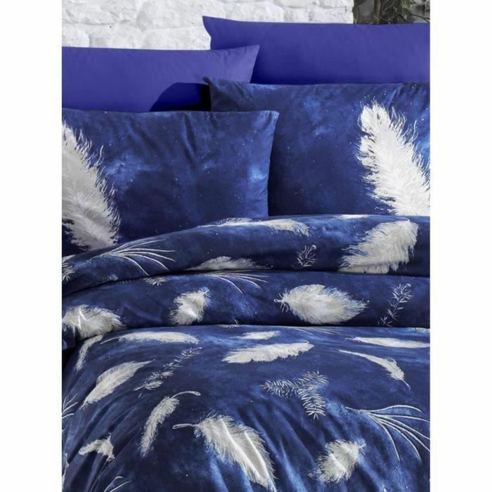 Juego de funda nórdica Azul Cama de 200 3 Piezas 2