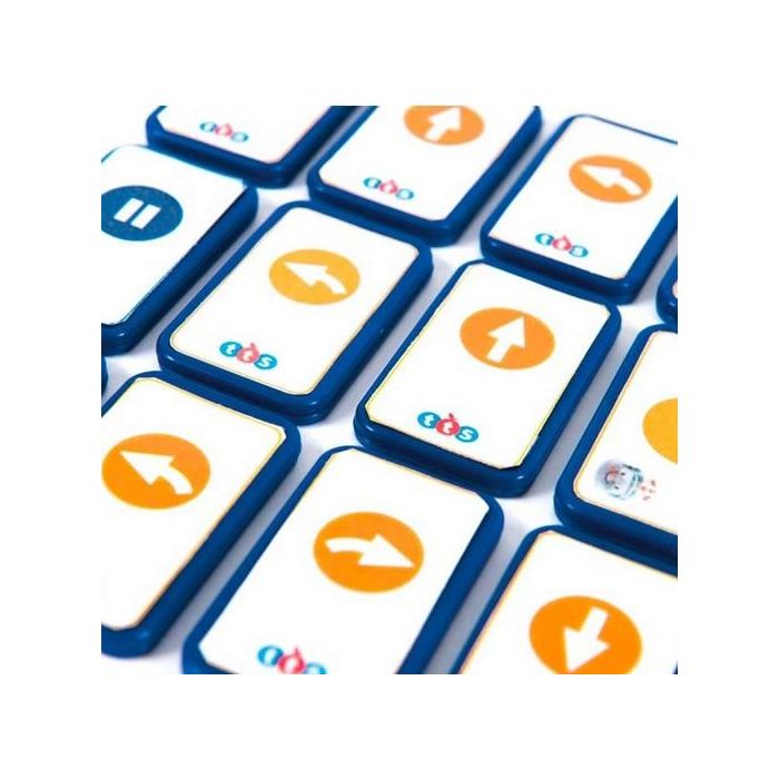 TTS - Pack de Extensión Tactiles de Programación Básica, para Blue-Bot y Rugged Robot, 25 Fichas de Comandos (6-8 Años)