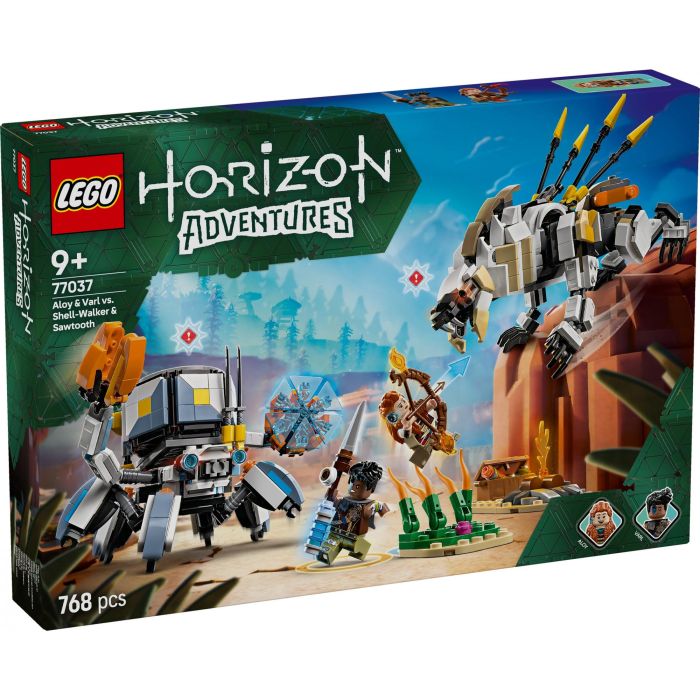 LEGO 77037 Horizon Adventures Aloy y Varl contra Testudien y Sawtooth - Juego de 9 años 9