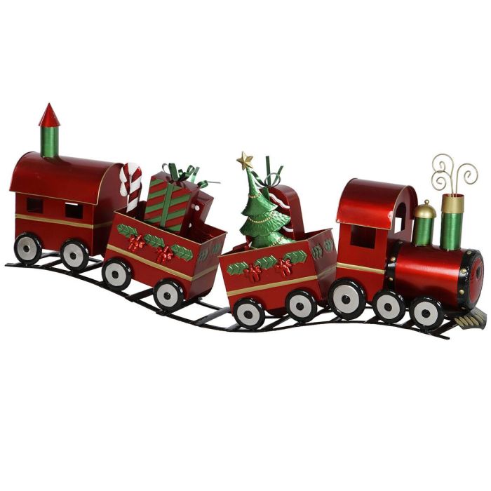 Adorno Navideño Home ESPRIT Rojo Verde Tren 133 x 24 x 52 cm 0 Adorno Navideño Home ESPRIT Rojo Verde Tren 133 x 24 x 52 cm 0