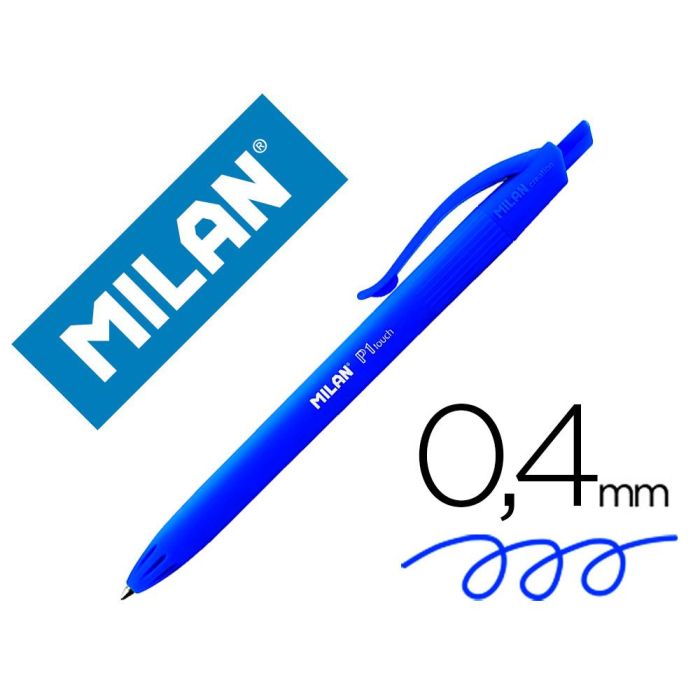 Milan Bolígrafo P1 Touch Azul Caja Expositora 25 Unidades