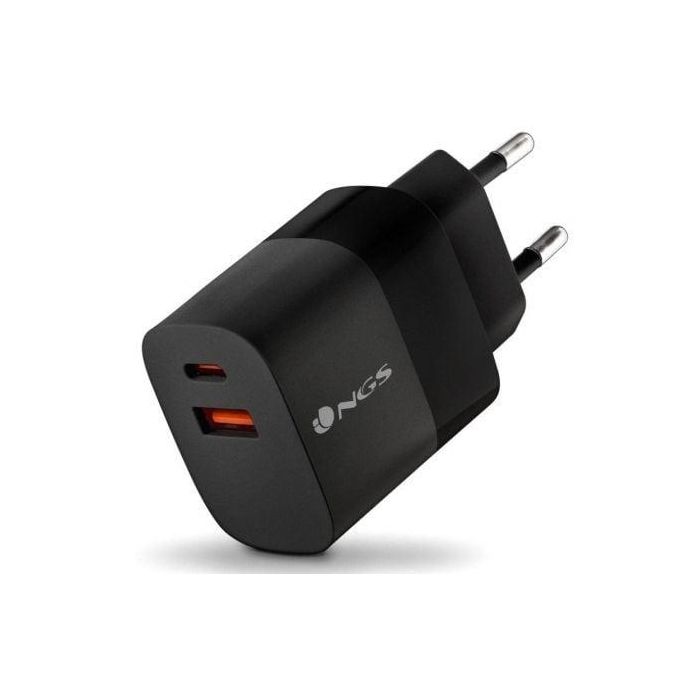 Cargador de Pared GaN NGS Bud 45W/ 1xUSB Tipo-C/ 1xUSB/ 45W Cargador de Pared GaN NGS Bud 45W/ 1xUSB Tipo-C/ 1xUSB/ 45W