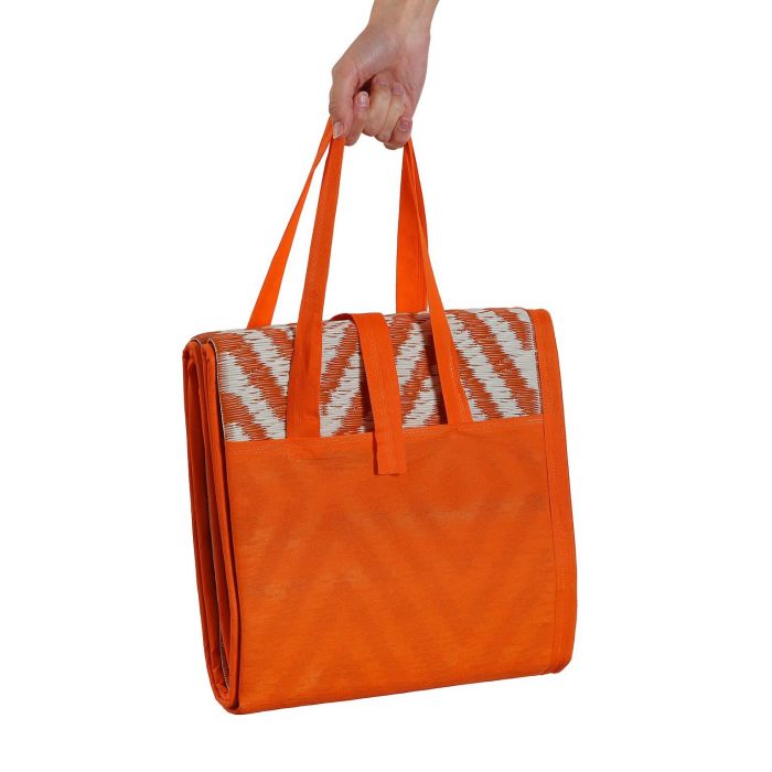 Alfombra Picnic Naranja Rombos Versa 90X1CM (2 Unidades) 1 Alfombra Picnic Naranja Rombos Versa 90X1CM (2 Unidades) 1