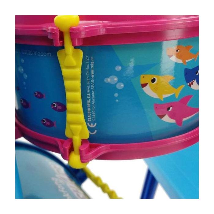 Bateria sencilla c/banqueta baby shark 8