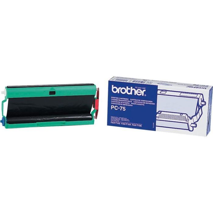 Brother PC75 A4 144 Cinta Térmica de Transferencia para Fax, Compatible con FAX-T104 y FAX-T106