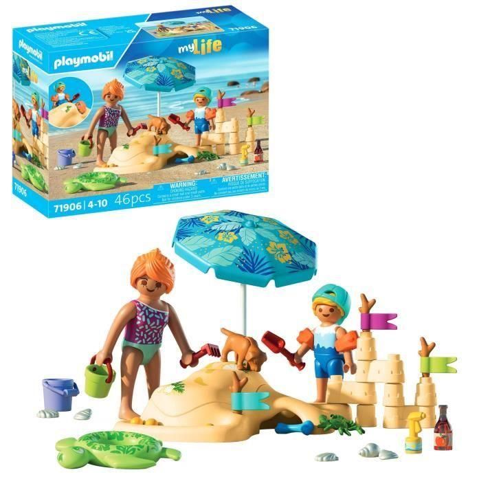 Playmobil 71906 Familia jugando en la arena de la playa, vacaciones en la playa 5