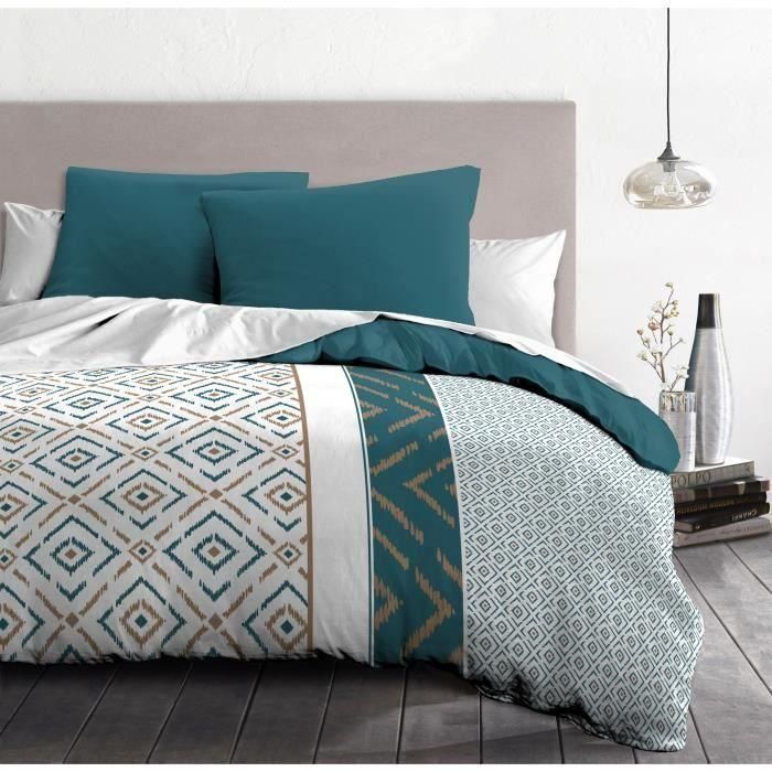 Funda nórdica Microfibra ETHNO 220x240cm y 2 fundas de almohada 63x63cm Duck Blue 1 Funda nórdica Microfibra ETHNO 220x240cm y 2 fundas de almohada 63x63cm Duck Blue 1