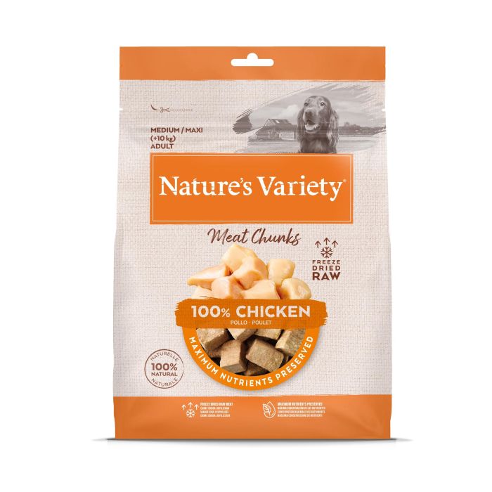 Affinity Nature's Variety Freeze Dried Chunks Pollo para Perros 6x50 gr - Snacks Liofilizados Naturales