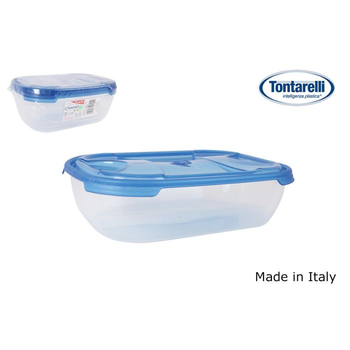 Inde Set 3 Fiambreras Rectangulares 1.15 L Nuvola Azul - 15 x 22 x 6 cm (12 Cajas)