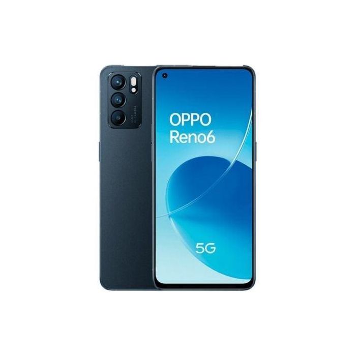 Oppo Reno 6 5996278 Smartphone 5G 8GB RAM 128GB MediaTek Dimensity 900 AMOLED 6.4" 90Hz 64MP SuperVOOC 65W Negro Estelar Oppo Reno 6 5996278 Smartphone 5G 8GB RAM 128GB MediaTek Dimensity 900 AMOLED 6.4" 90Hz 64MP SuperVOOC 65W Negro Estelar