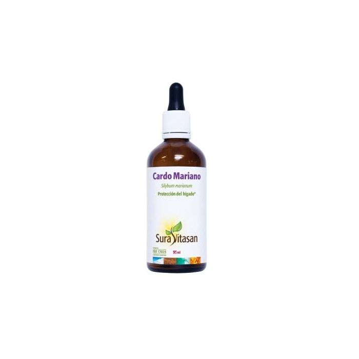 SURA VITASAN Cardo Mariano líquido 95ml, extracto semillas Silybum marianum para función hepática normal