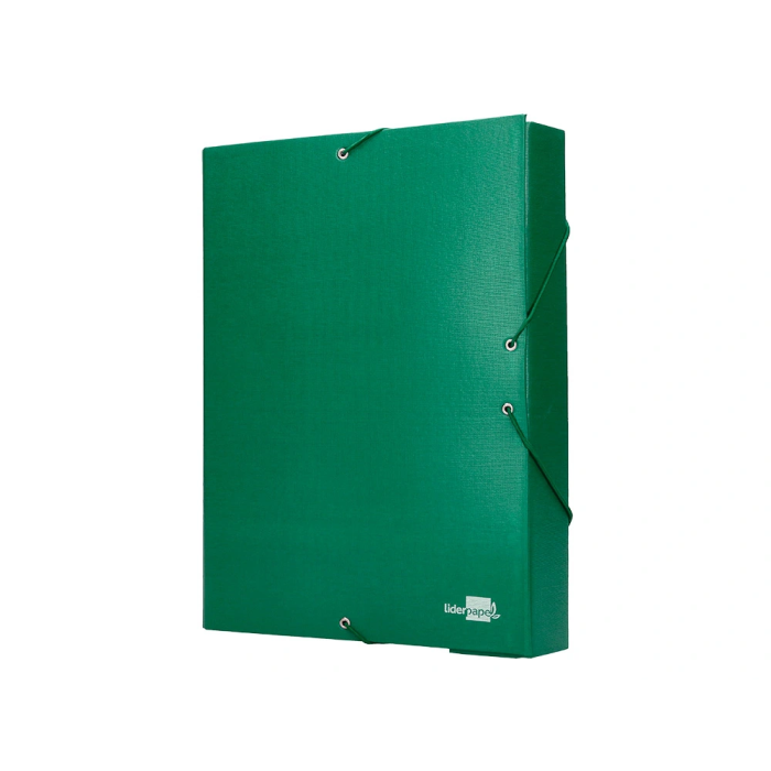 Liderpapel Carpeta Proyectos Folio Lomo 90mm Cartón Forrado Verde 250x350 mm 1