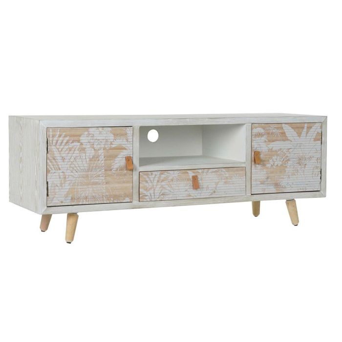 Mueble Tv Tropical DKD Home Decor Blanco 40 x 51 x 140 cm Mueble Tv Tropical DKD Home Decor Blanco 40 x 51 x 140 cm