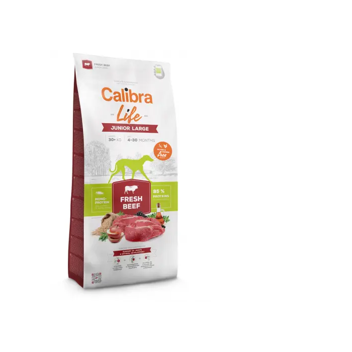 Calibra Dog Life Junior Large Beef 12 kg Calibra Dog Life Junior Large Beef 12 kg